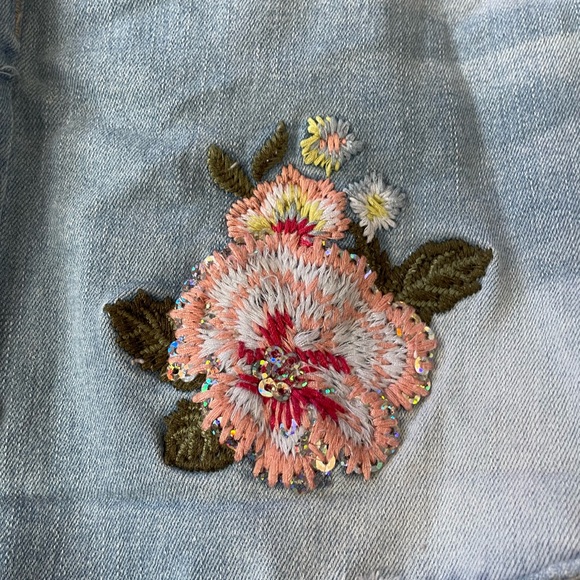 Justice Light Blue Denim Jeans with Embroidered Logo - Picture 4 of 9